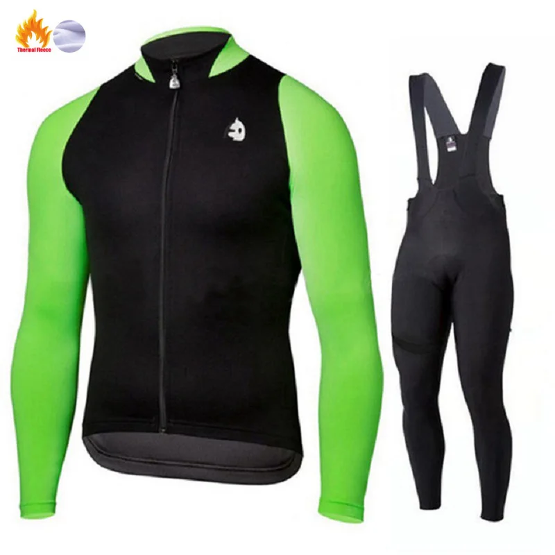 Зимняя Теплая Флисовая качественная одежда Etxeondo для велоспорта длинный комплект
