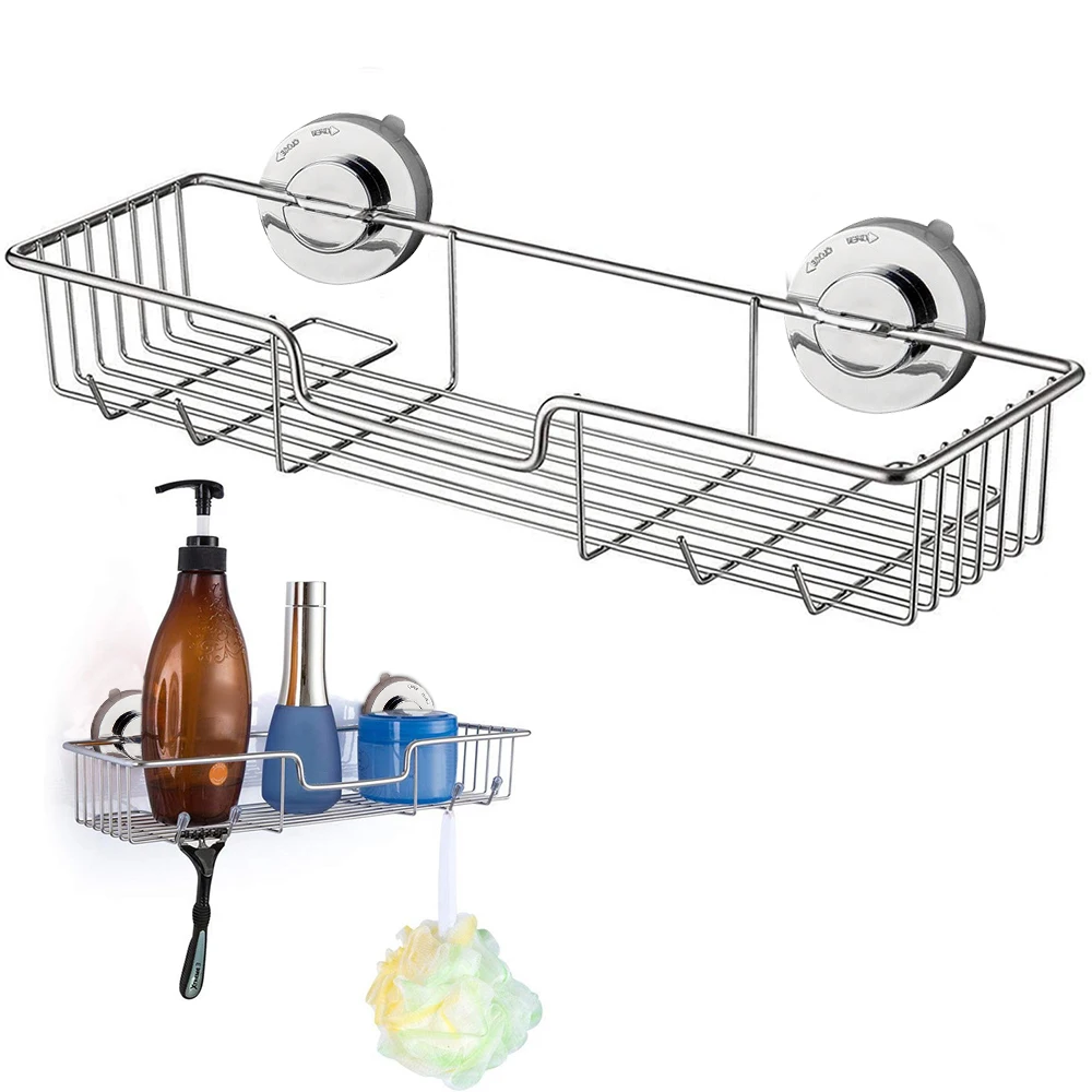 

Подставка для шампуня, полка без сверления, полка из нержавеющей стали для ванной комнаты, полка для хранения без перфорации, настенная подв...