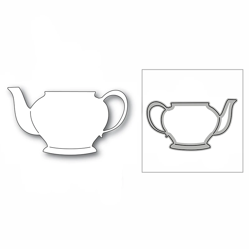 

Новый Изысканный чайник 2020 металлические Вырубные штампы для «сделай сам» Скрапбукинг и изготовление карт декоративное тиснение ремесло б...