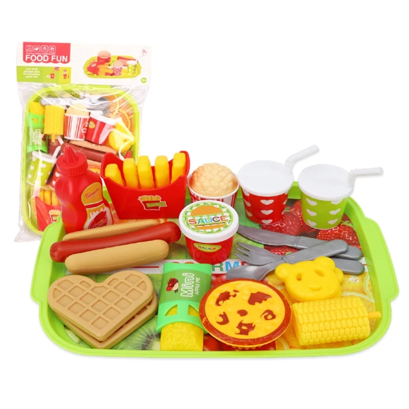 

18/24Pcs Baby Simulation Fast Food Pretend Play Toys Childrens Birthday Gifts