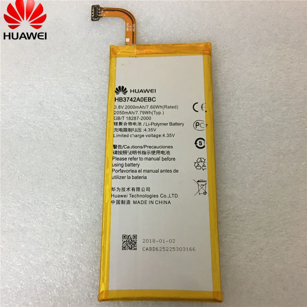 

Аккумулятор 2000 мАч HB3742A0EBC для Huawei Ascend P6 P6-U06 p6-c00 p6-T00/ Ascend G6 G620 G621 G620s G630, аккумулятор