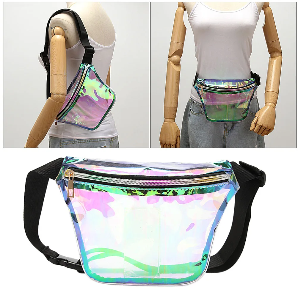 Блестящая сумка на пояс из искусственной кожи водонепроницаемая для мужчин и