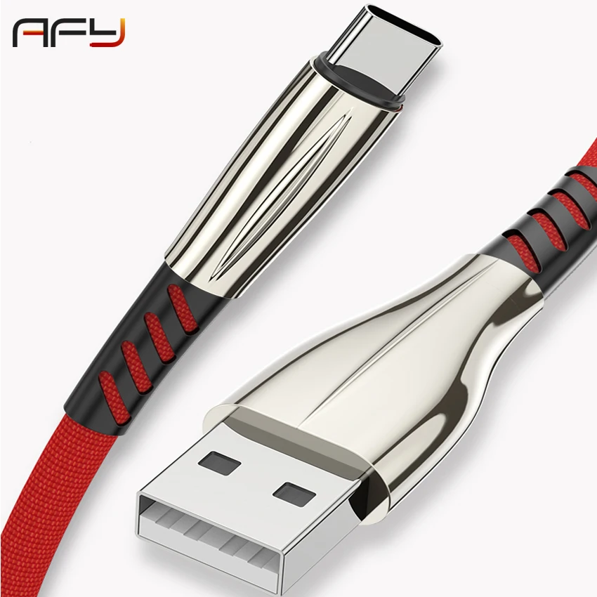 Кабель AFY USB Type C для Xiaomi Huawei Samsung кабель мобильного телефона быстрой зарядки