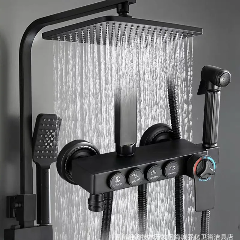 Из термостатического крана все черные Медные Кнопки для дома промокают в дождь