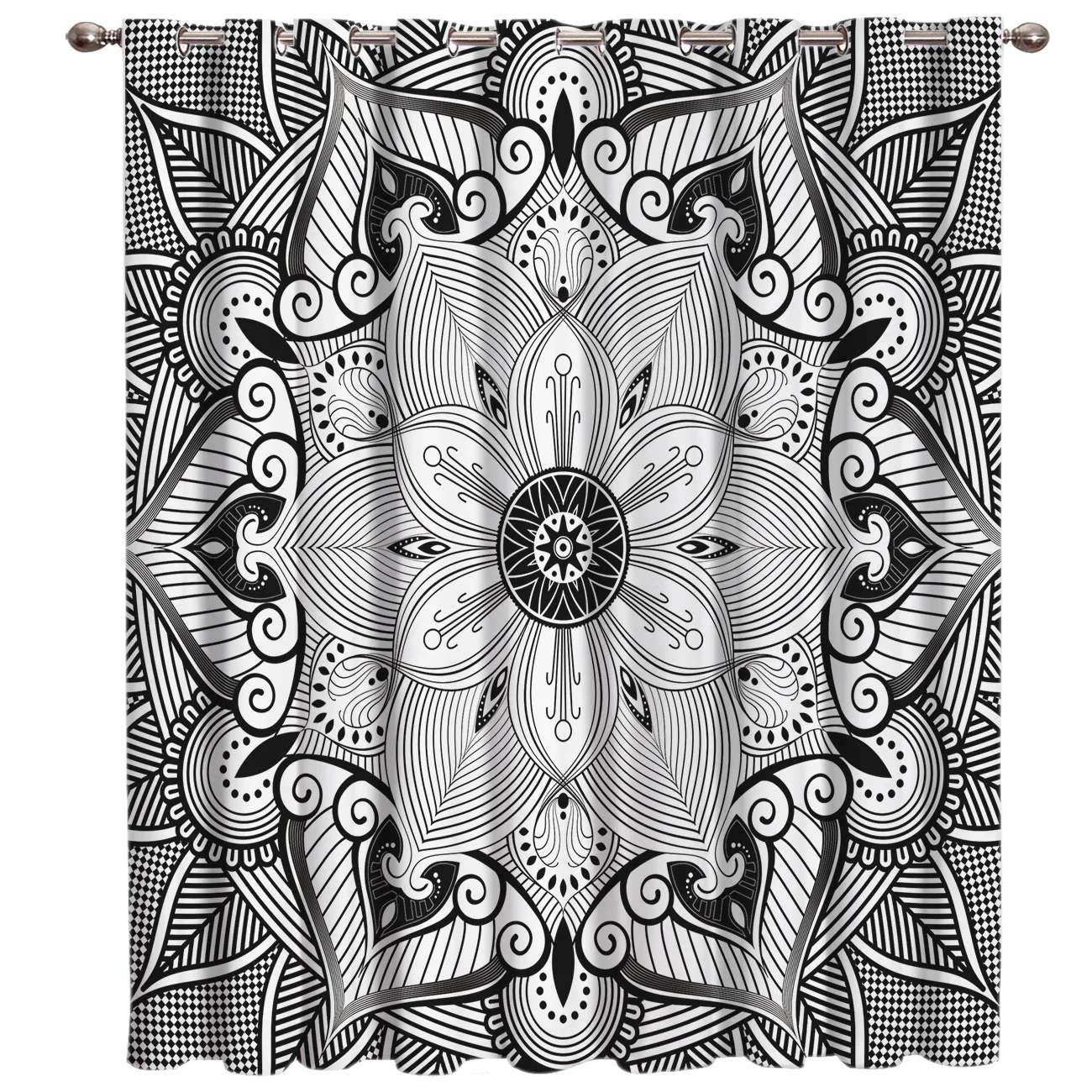 Мандала узор окно занавес s Темный затемненный кухня спальня Наружное