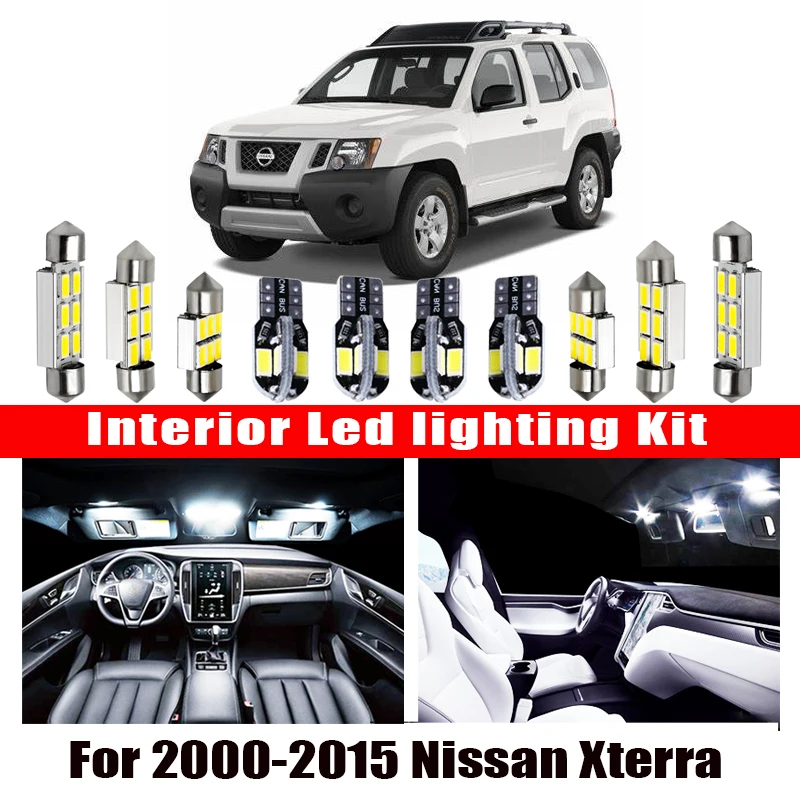 Для Nissan Xterra 2000 2015 белые автомобильные аксессуары Canbus без ошибок светодиодный