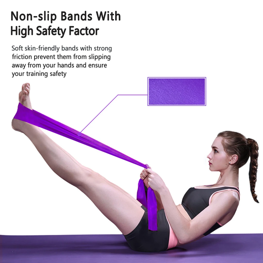 

Workout Resistance Band Strength Training TPE Elastic Strap Yoga Loop Gym Fitness Stretch Equipment New