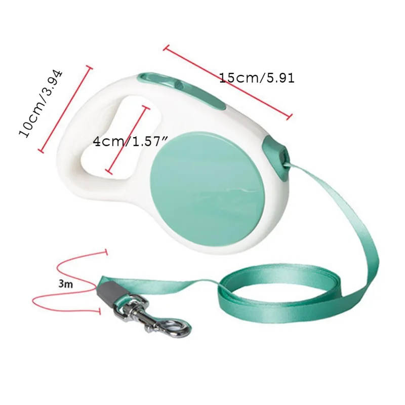 3 м ПЭТ Поводок для собак с высокой плотностью прочная лямки эргономичный дизайн