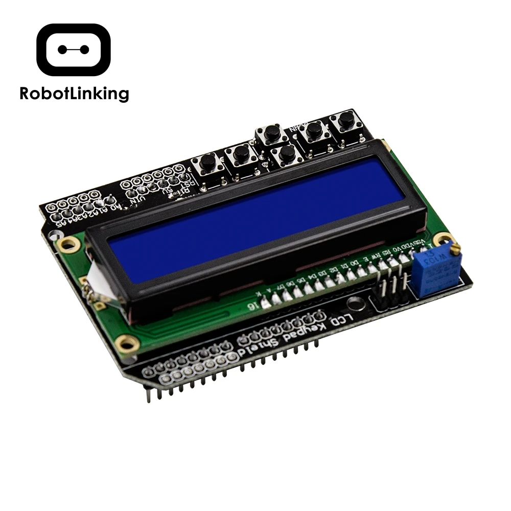 LCD1602 LCD characters input/output expansion board Keypad Shield For Arduino Blue Screen | Электронные компоненты и