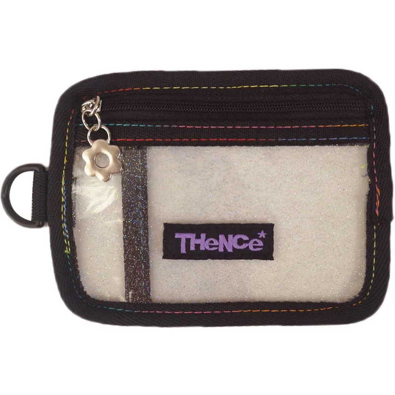 Прозрачная лазерная сумка для карандашей в Корейском стиле Ins черная рамка из ПВХ