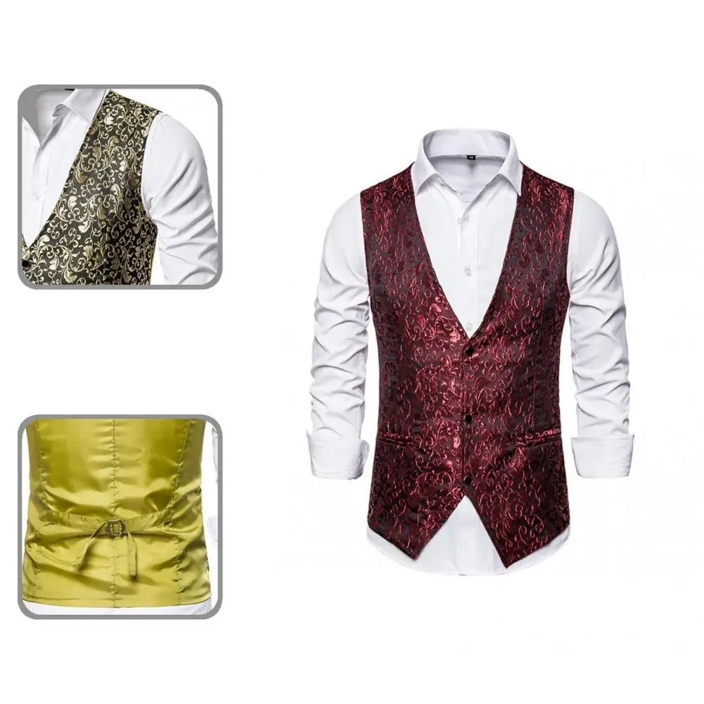 

Официальный очаровательный костюм с V-образным вырезом, жилет, сценические костюмы, жилет, уличная одежда, однобортный