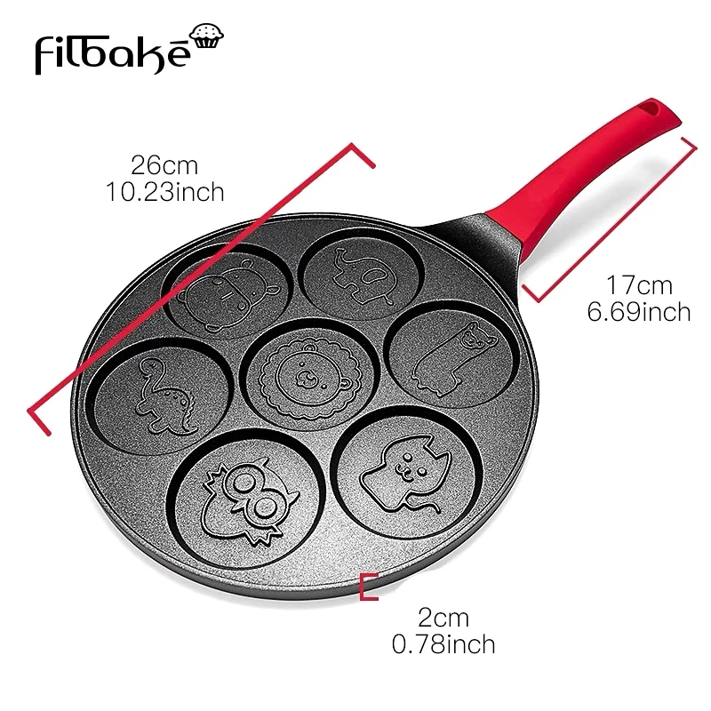 Filbake животных Сковорода для блинов антипригарное покрытие сковороды яйцо гриль