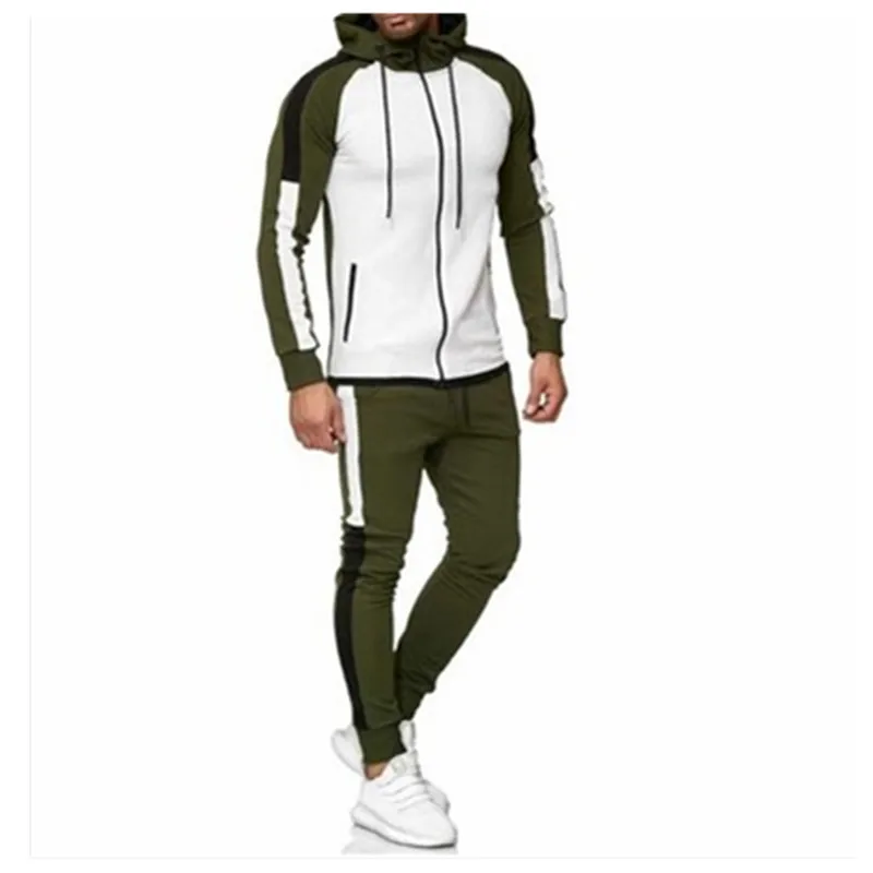 Брендовые новые мужские комплекты модные осенне зимние лоскутные куртки