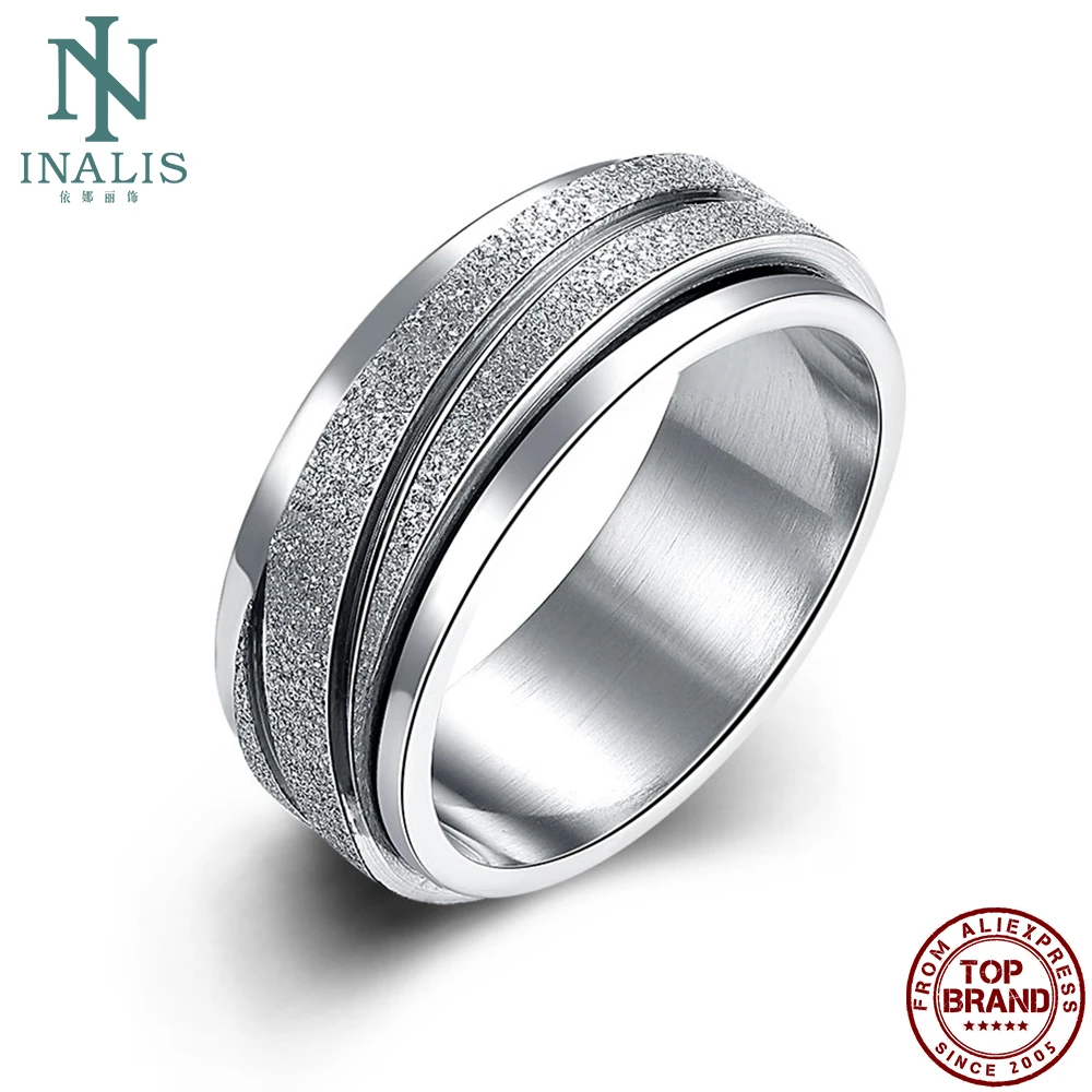 Кольца INALIS 316L из нержавеющей стали в винтажном стиле унисекс кольцо с простым