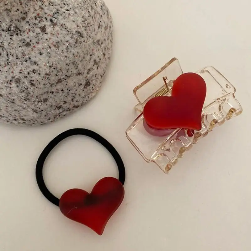 

Cute Arylic Heart Hair Clips Crystal Barrette Stick Frosted Hair Hairpin Love Leopard Marble Shiny Clip Ring E5B2