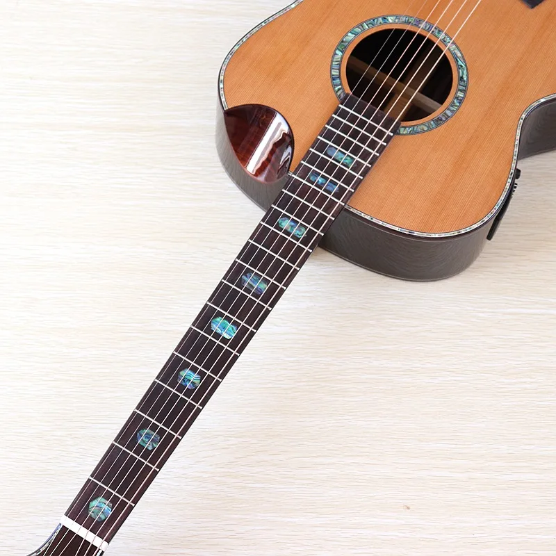 40 zoll akustische gitarre hohe grade folk gitarre solide red cedar holz top professionelle elektrische akustische gitarre mit radiant ecke free globa