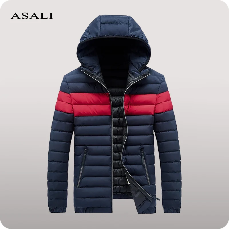 

Парка мужская зимняя, с капюшоном, утепленная, в стиле пэчворк, теплая, 2021