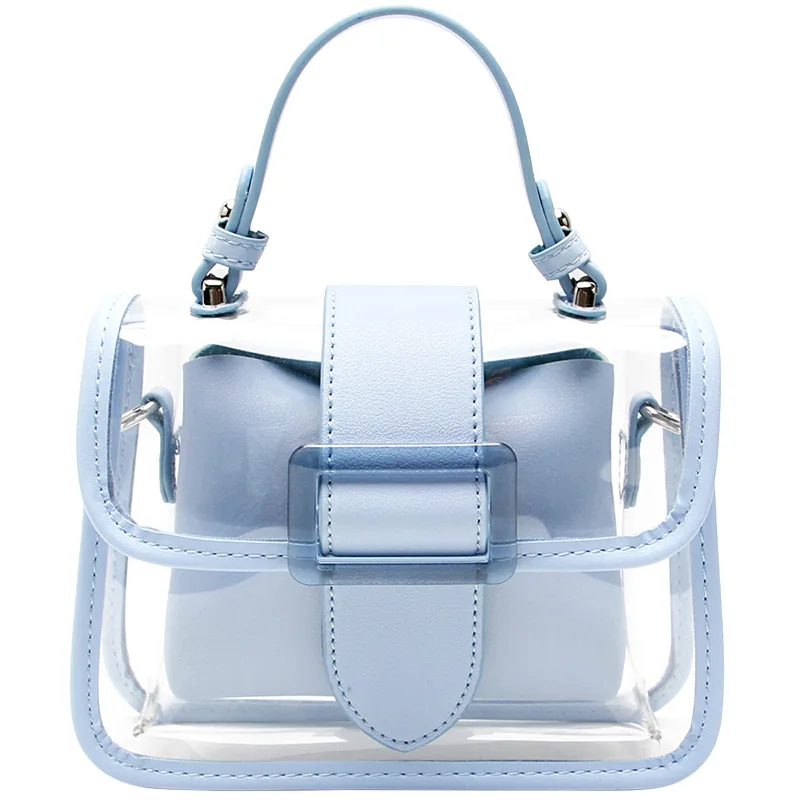 

Women Transparent Bag New Fashion Spring Summer Jelly Shouldrt Lady Casual Pvc Handbag Female Trdnd Chain Crossbody Girl Purse