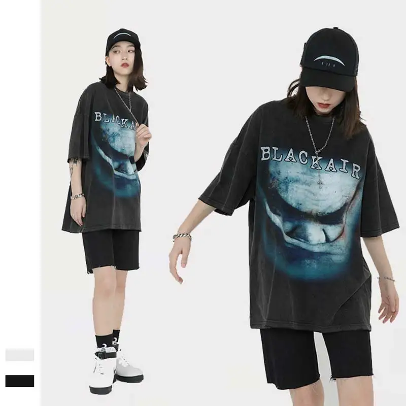 

Summer Men's T-shirts 3D Great White Shark Print Tees Casual Short Sleeve Retro Hip Hop T Shirt Fashion Street Clothing Oversize