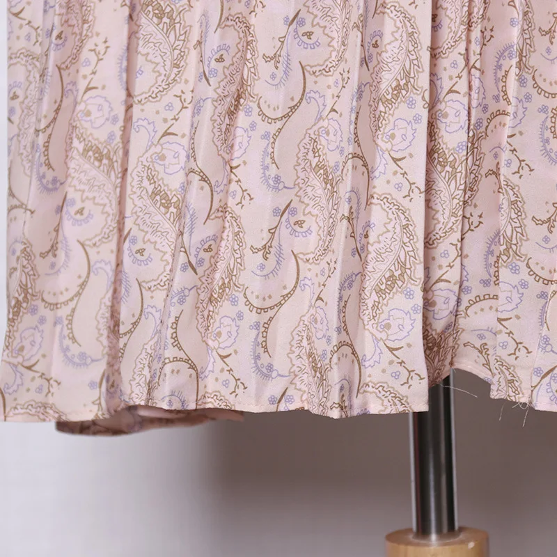 Женское винтажное платье макси Ruched с длинным рукавом цветочный принт Высокая