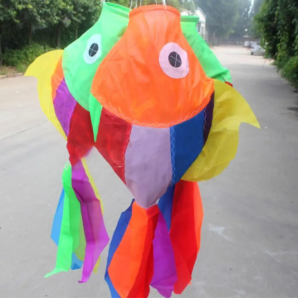 

Kids Cute Carp Fish Kite Windsock Direction Flag Outdoor Flying Game Accessory