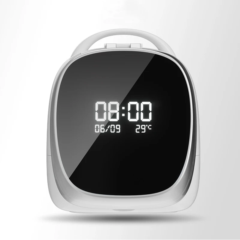 03 Without display USB перезаряжаемая коробка для хранения косметики с зеркалом, коробка для хранения, портативная коробка для ювелирных изделий, ящик для пыли, зеркальный светодиодный светильник - Цвет: 03 Without display