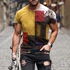 Повседневные Мужские футболки в стиле граффити, мужские футболки, дышащий Быстросохнущий Топ, Мужская Уличная одежда европейского размера