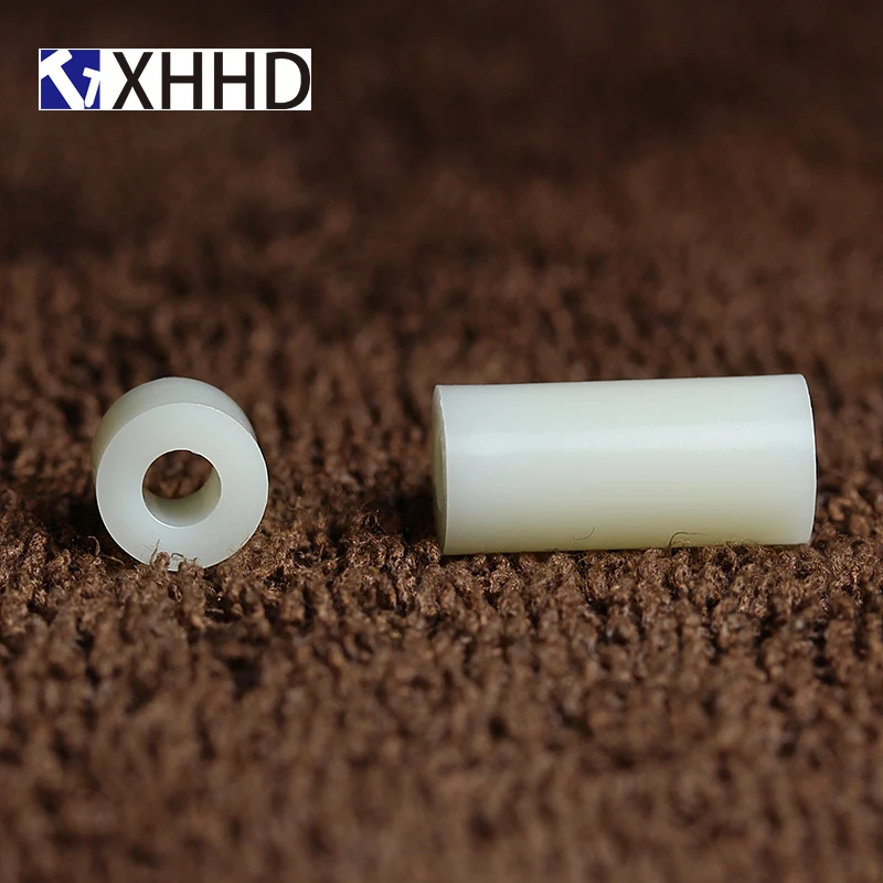 Белая круглая пластиковая Опора без резьбы из нейлона шайба с полым