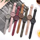 Женские кварцевые часы с кожаным ремешком, повседневные аналоговые кварцевые часы с кожаным ремешком, 50%