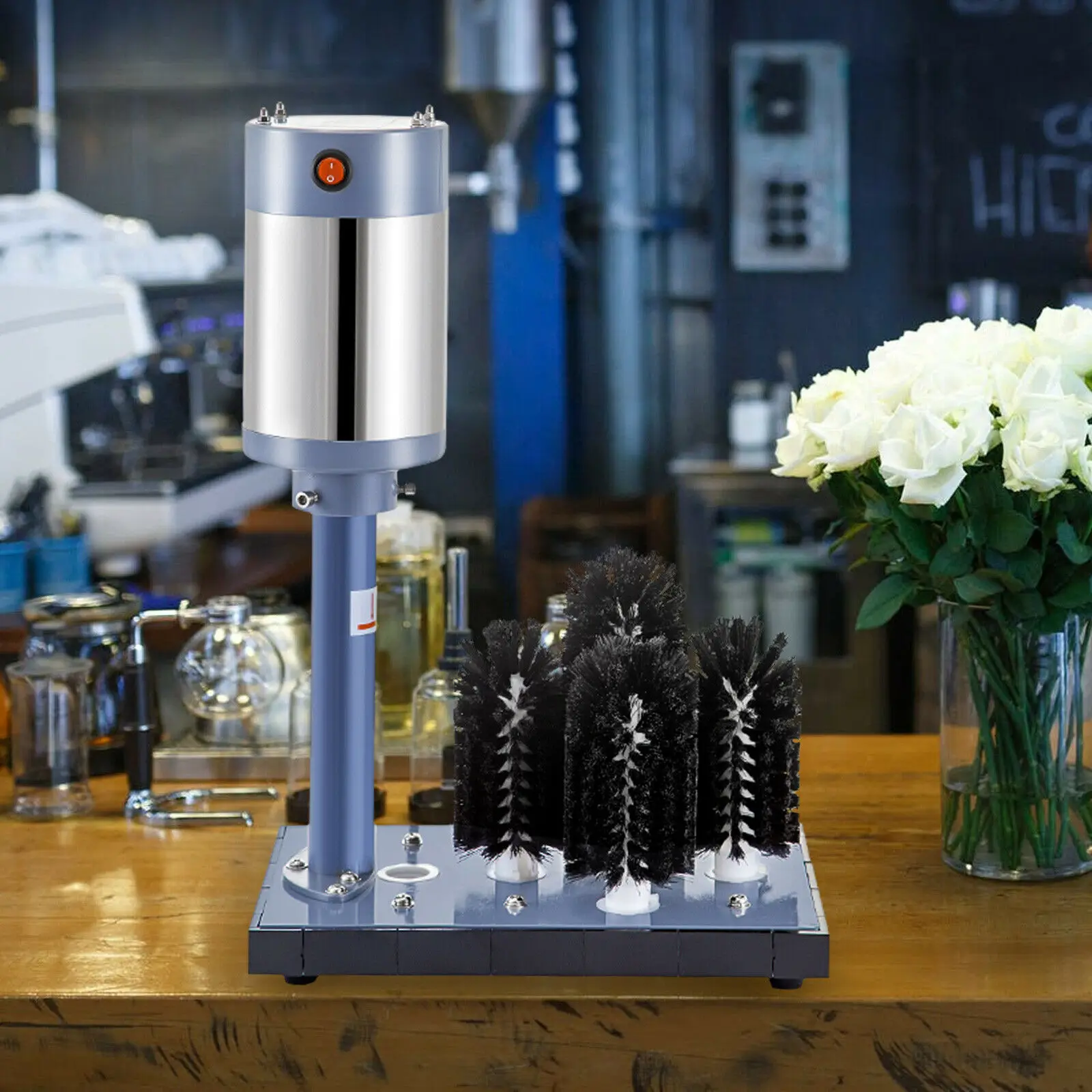 

Электрическая Стеклянная мойка Вертикальная 5-щеточная стеклянная мойка Коммерческая Кухня 300 Вт