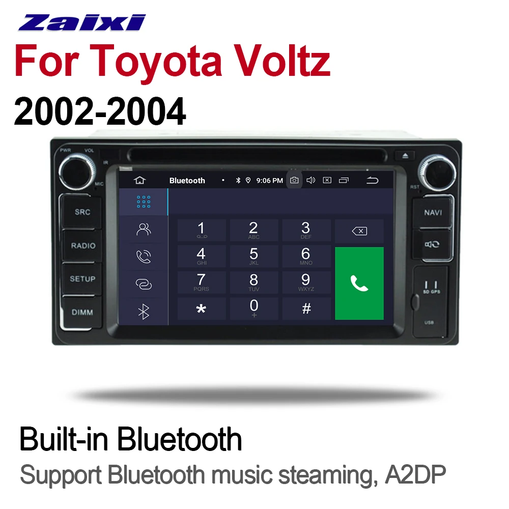 ZaiXi 2din Android 9 0 Восьмиядерный 4 Гб ОЗУ автомобильный DVD плеер для Toyota Voltz 2002 ~ 2004 GPS