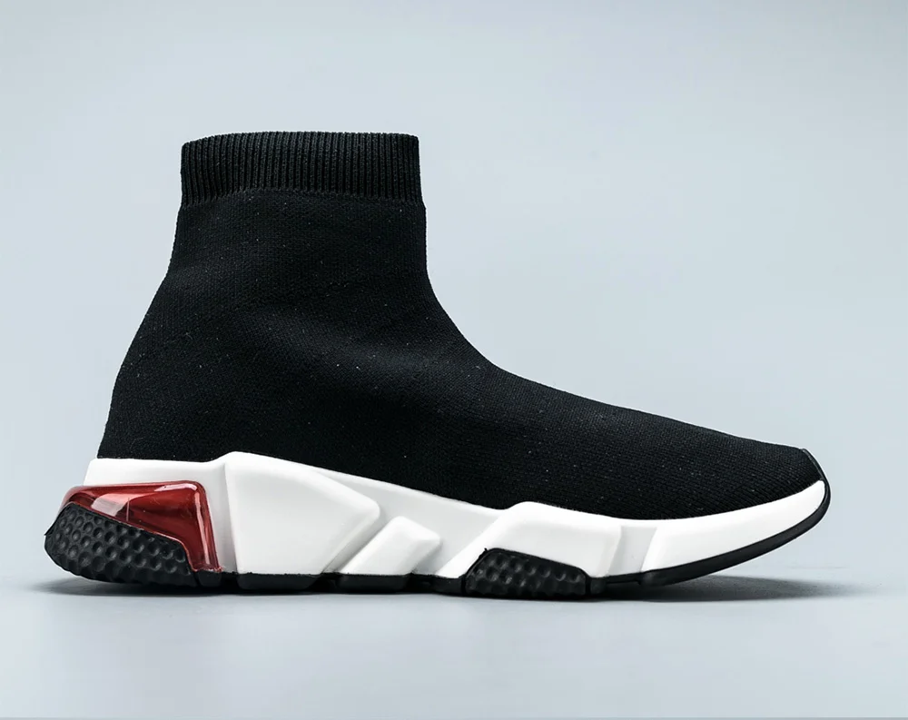 

new top quality customize brands Speed Trainers clear air sole Black Polyamide for women's shoes