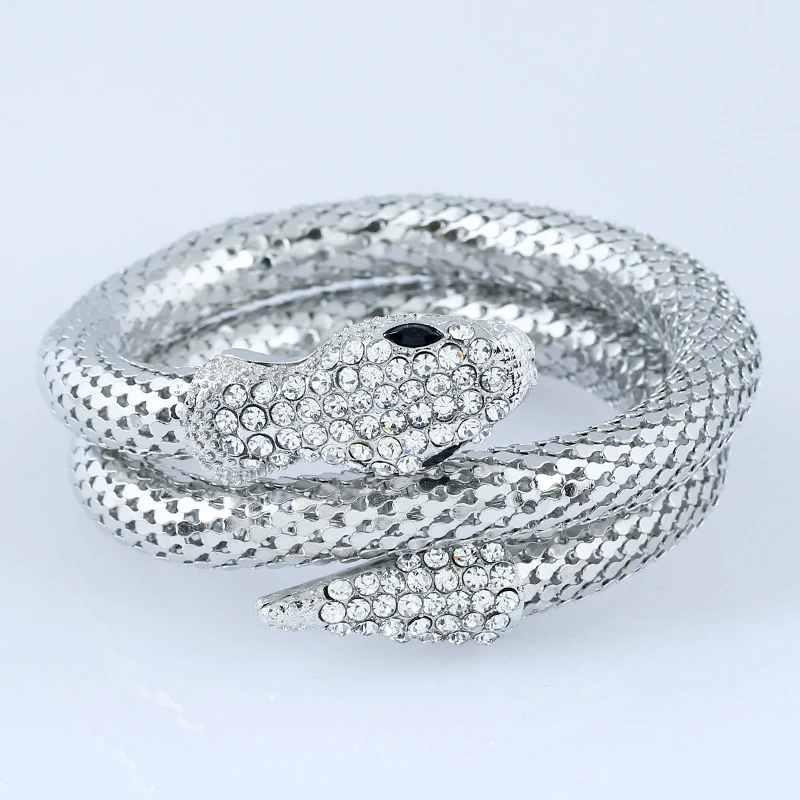 Шикарный египетская Клеопатра Вихревой Змеиный браслет на руку Открытый