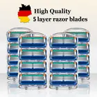 Бритвенные лезвия для Gillette Fusion 5, сменные лезвия для бритвенной головки для мужчин, чехол для безопасного бритья