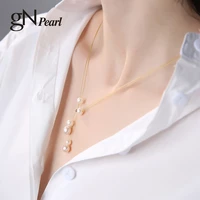 silver 925 natural freshwater pearl choker necklace gold steel wire adjustable minimalist oval pearls beads jewelry for women