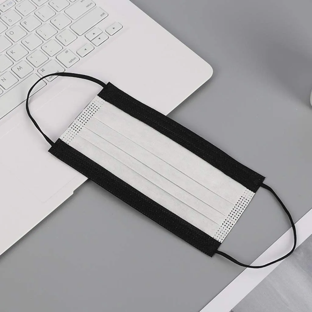 Маска для лица одноразовая трехслойная из нетканого материала 100 шт.|Аксессуары