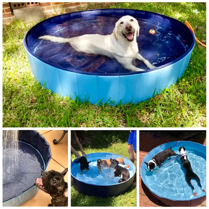 

Foldable Dog Pool Pet Bath Summer Outdoor Portable Swimming Pools Indoor Wash Bathing Tub Collapsible Bathtub for Dogs Cats Kids