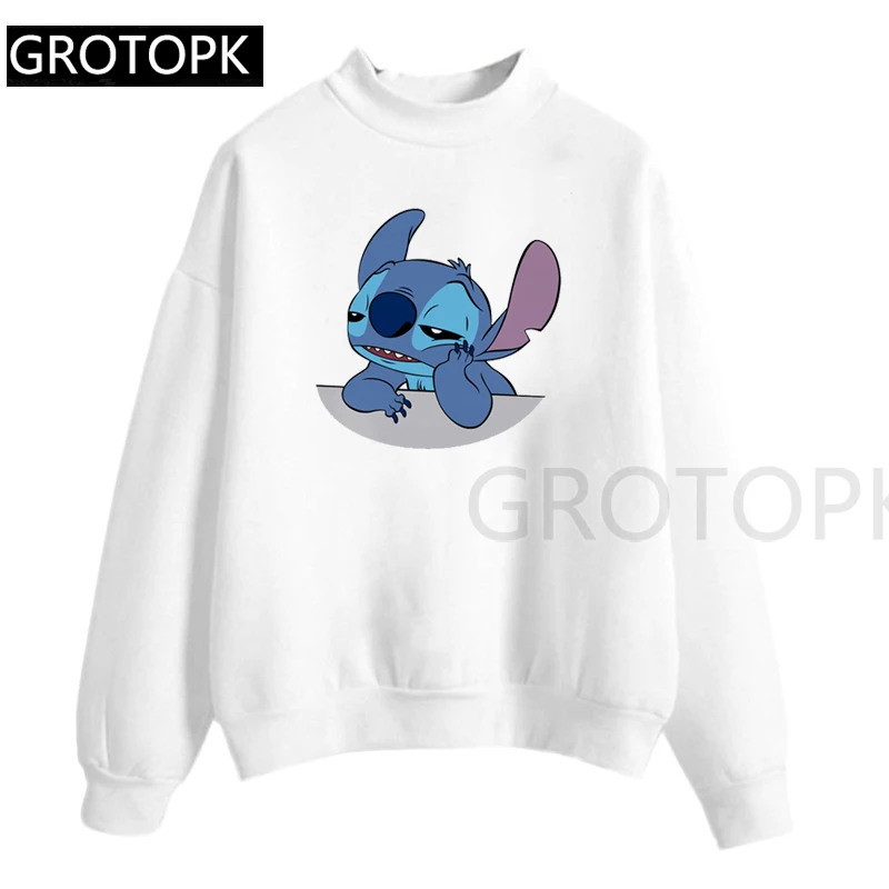 Женская модная толстовка с капюшоном Lilo Stitch Harajuku Kawaii, толстовки с милым рисунком, женские повседневные толстовки с принтом, милые повседневные топы