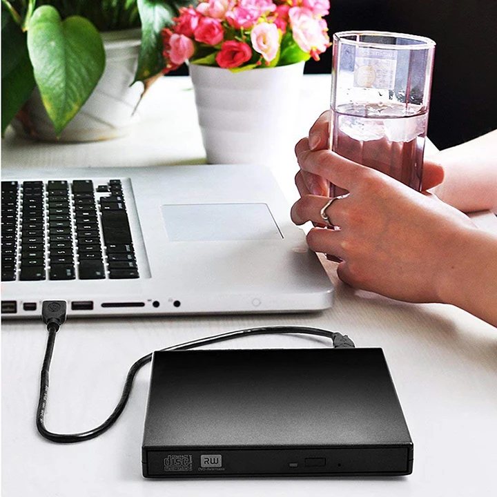 YiYaYo USB 2,0 CD RW горелки оптический привод Внешний DVD комбо CD/DVD rom плеер портативный для ноутбука компьютер Windows 7/8