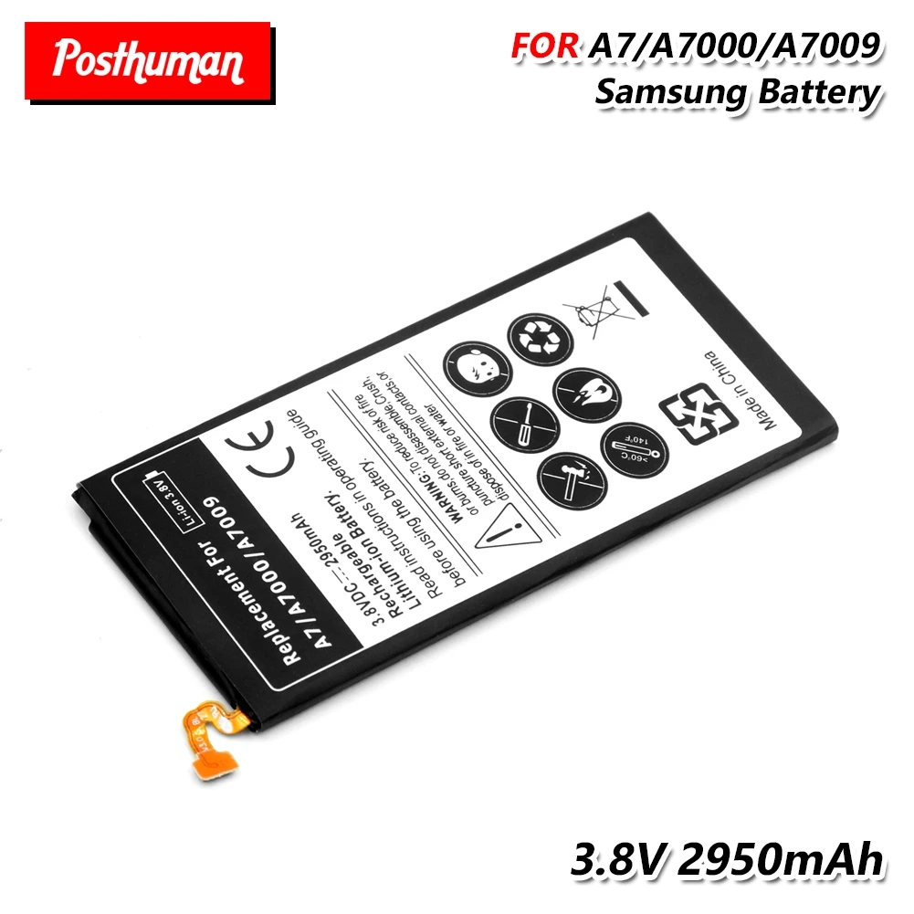 Перезаряжаемый литиевый аккумулятор 2950 мАч для телефона Сменный Samsung Galaxy A7 A7000 A700S