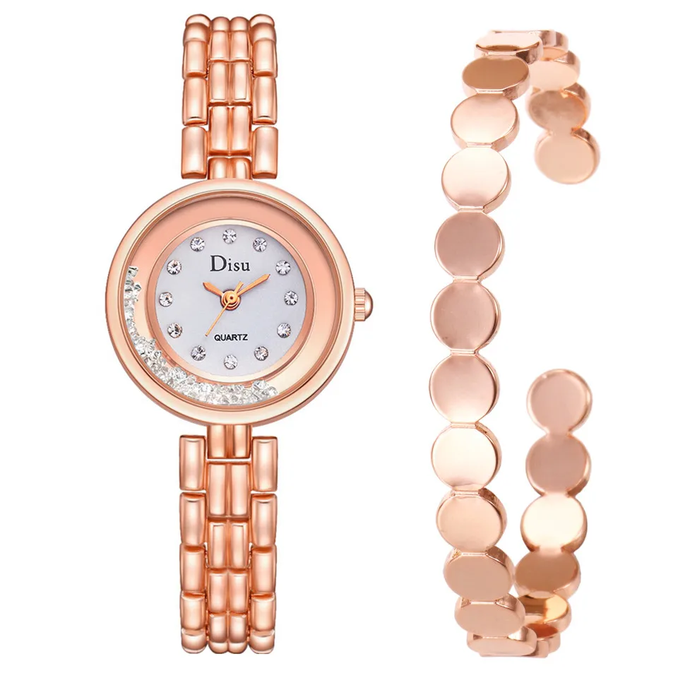 

Luxury Ladies Watch Set Rose Gold Women Bracelet Set Girl Chain Watch Birthday Gift reloj mujer montre femme /d