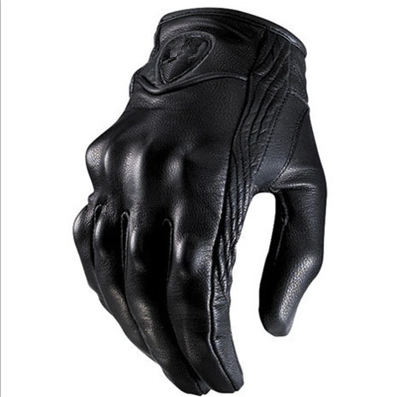 Перчатки мотоциклетные водонепроницаемые из натуральной перфорированной кожи