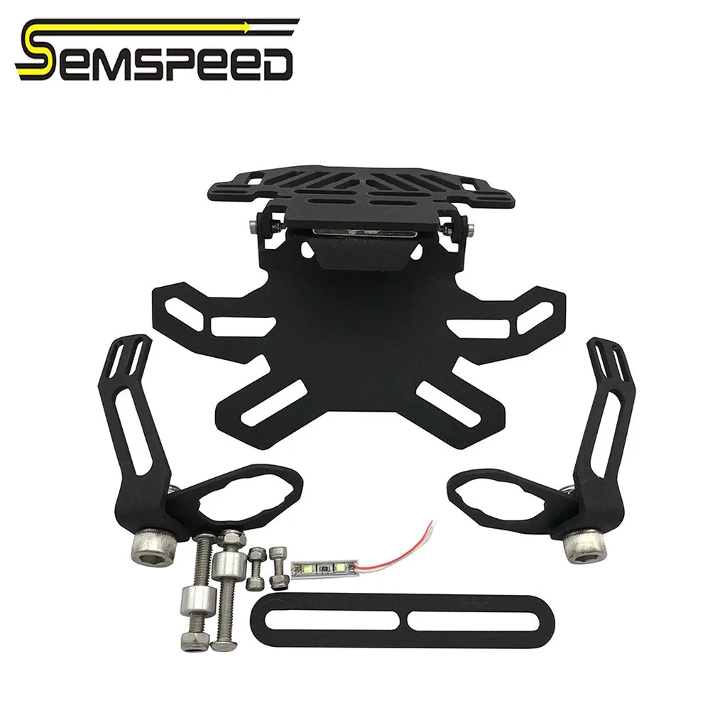 CNC Motorcycle License Plate Frame Holder Bracket LED Lamp For YAMAHA vmax 1200 1700 v max tenere 700 xtz700 xjr1300 Accessories |