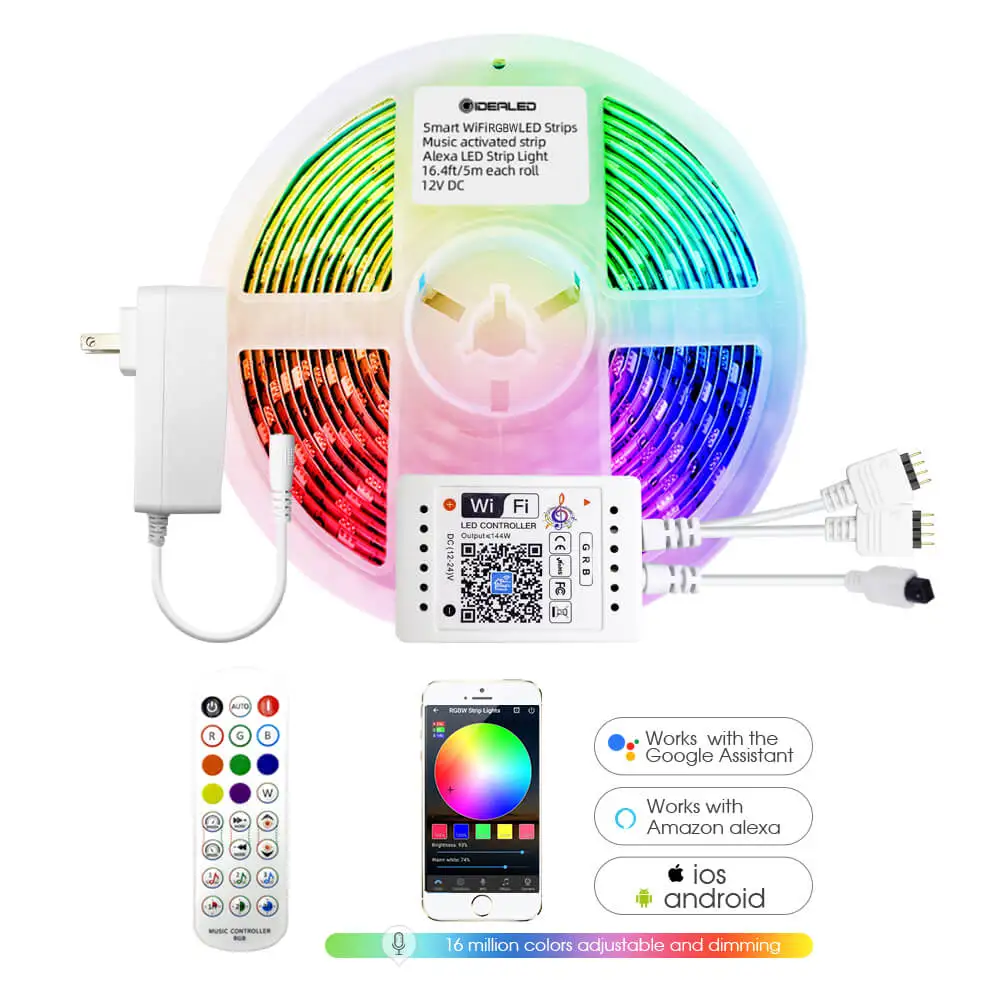 Интеллектуальная беспроводная (Wi Fi) светодиодный светильник ленты RGBW IP65