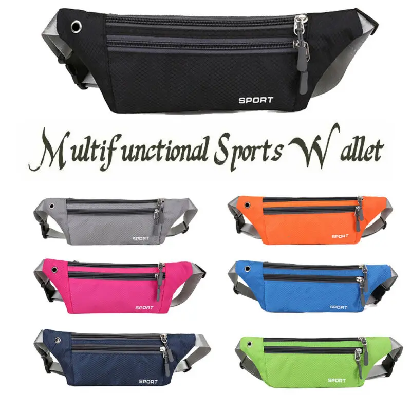 

New Outdoor Multi-Function Running Pockets Men Sports Fanny Waist Pack Chest Bag