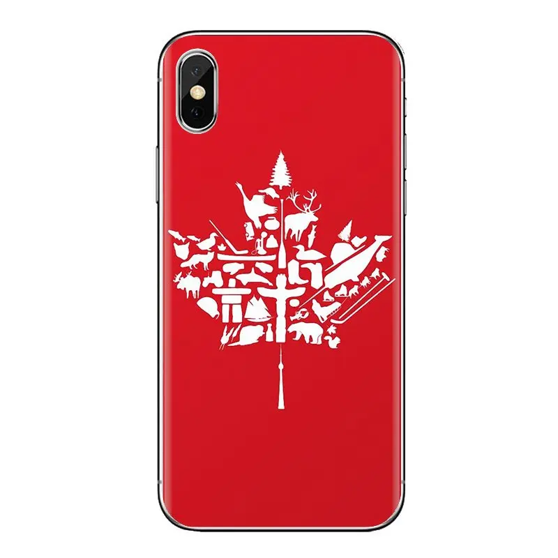 For iPhone XS Max XR X 4 4S 5 5S 5C SE 6 6S 7 8 Plus Samsung Galaxy J1 J3 J5 J7 A3 A5 Canada Canadian Flag CA Banner Phone Cases |