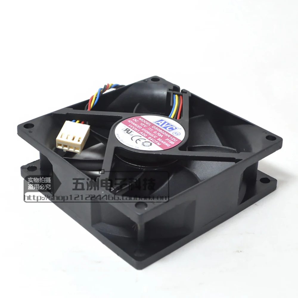80 мм вентилятор pwm для AVC DS08025R12U 0TJ5T2 8025 8 см 12 В 0.70A 64cfm контроль скорости 80*80*25