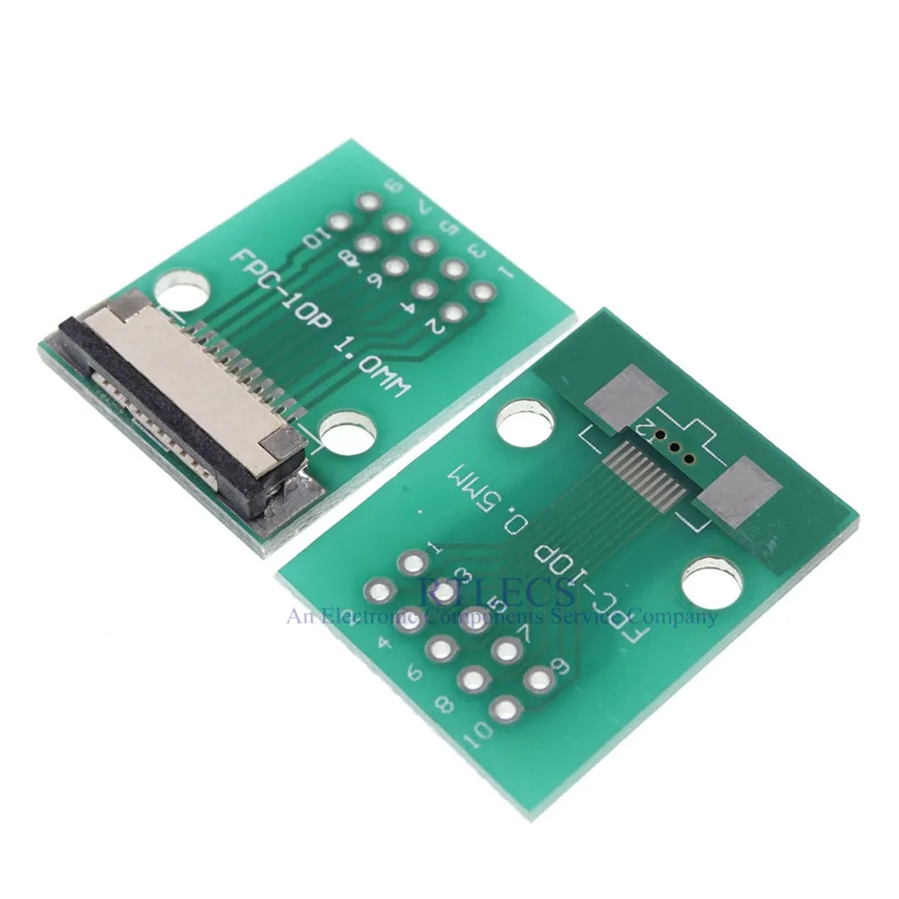 2 шт. Гибкий плоский кабель FFC/FPC разъем адаптера 10 Pin 1 0 мм до 54 x 2x5 сквозное