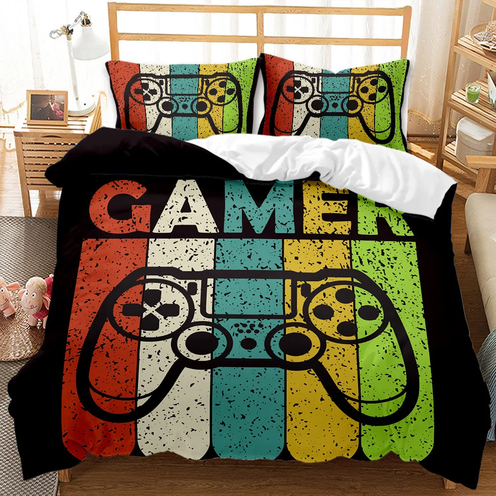 

Gamer Gamepad Plastation Comforter Cover Set Duvet Cover Single Double Twin Full Queen King Size Bedding Set Quilt Droppshiping