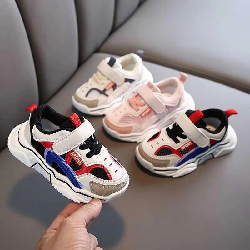 

Spring New kids Children Ultralight Sports Shoes Boys and Girls Non-slip Solid Bottom Casual Breathable Running Shoes CS62